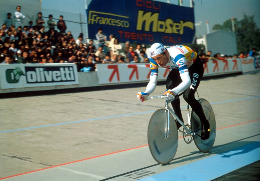 Francesco Moser a Citt del Messico nel 1984. Omega